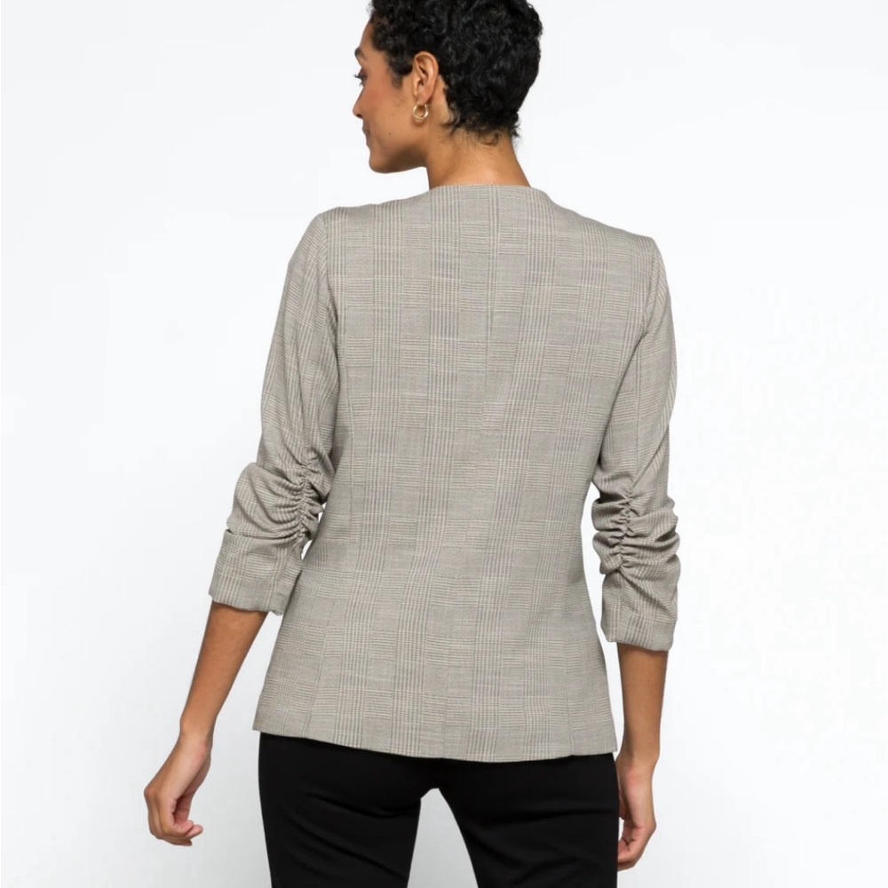 Skies are Blue Raja printed collarless blazer